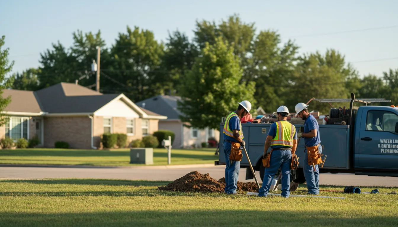 Residential water line and bathroom plumbing service in Stow, NY